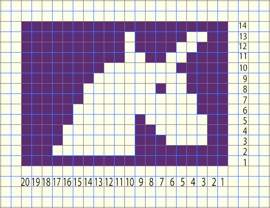 unicorn head crochet graph