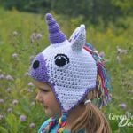 unicorn hat crochet pattern www.greenfoxfarmsdesigns.com