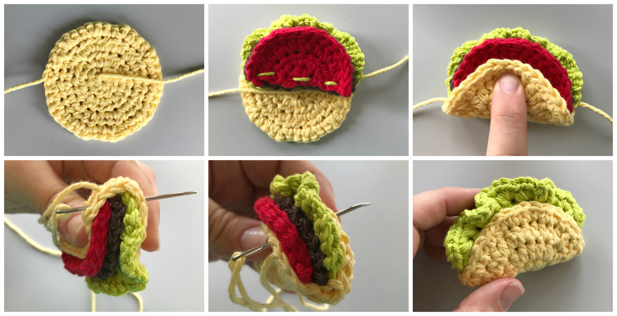Taco Keychain Free Crochet Pattern • Green Fox Farms Designs