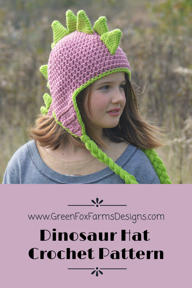 Dinosaur Hat New Pattern Release And SALE! • Green Fox Farms Designs