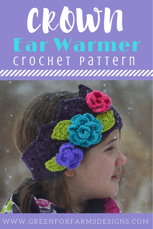 Crown Ear Warmer Crochet Pattern • Green Fox Farms Designs