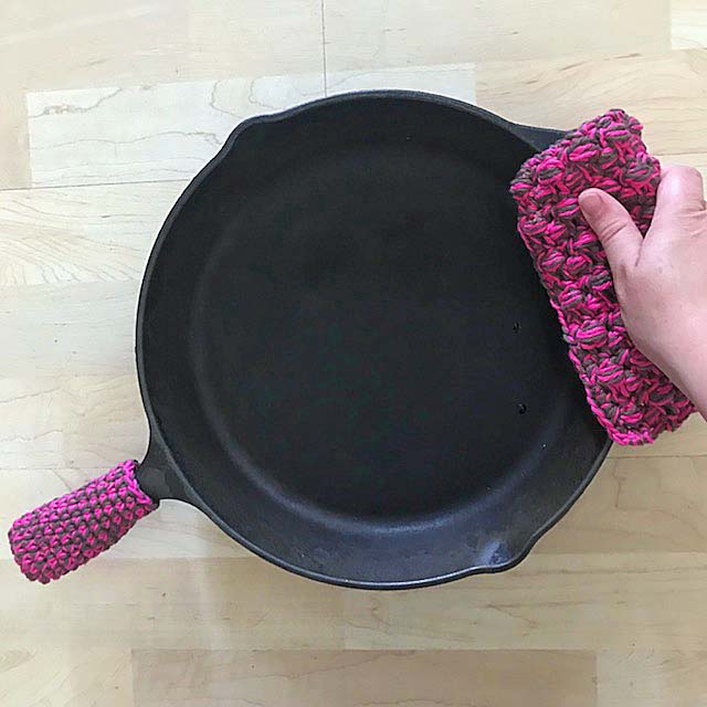 Cast Iron Pot Holders Free Crochet Pattern • Green Fox Farms Designs