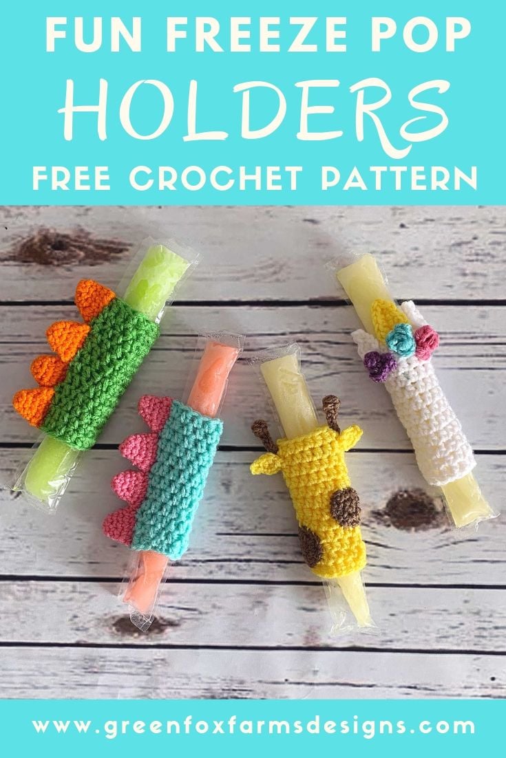 Freeze Pop Holder Free Crochet Pattern • Green Fox Farms Designs