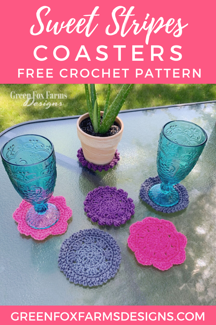 Crochet Coasters - Free Pattern - Sweet Bee Crochet