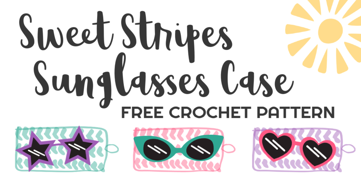crochet sweet stripes sunglasses graphic