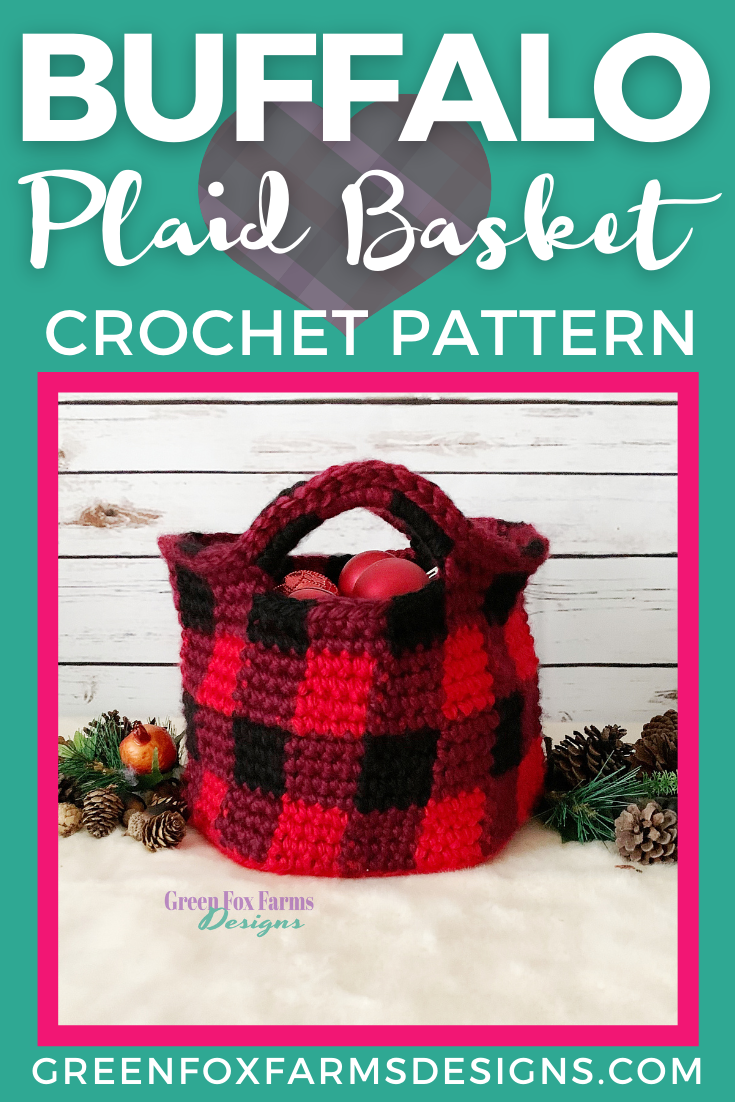 Buffalo Plaid Crochet Dishcloth Set