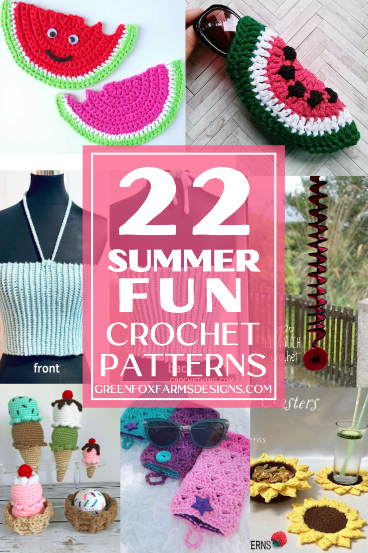 crochet 22 fun summer patterns roundup pin 2png