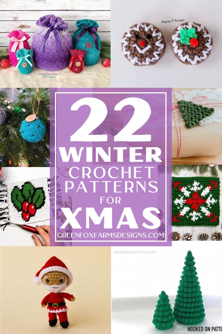 crochet 22 winter patterns roundup pin 2