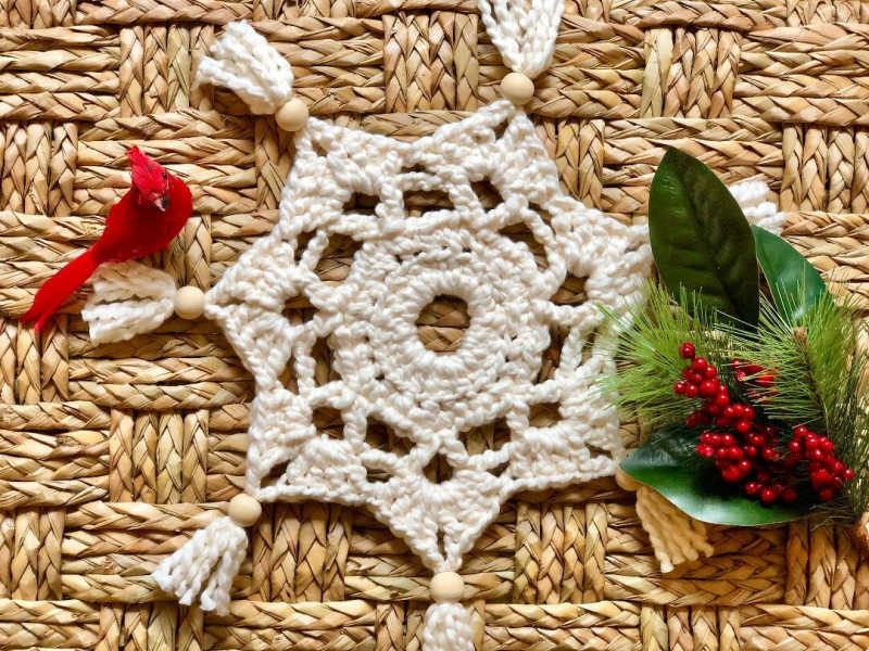 crochet boho snowflake