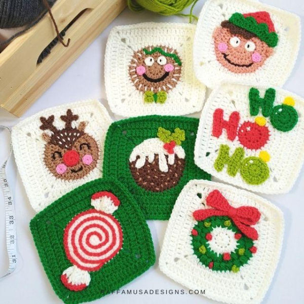 Sweet Stripes Gift Bags Crochet Pattern. Create your own Colorful Red and Green Gift Bags tied with ribbon. Give a gift in a pretty gift bag handmade by you with the Easy Crochet Pattern! Crochet Pattern designed by greenfoxfarmsdesigns.com
