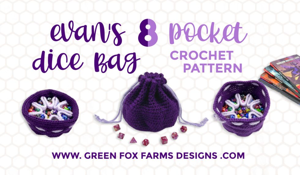 Evan's 8 Pocket Dice Bag Storage Free Crochet Pattern