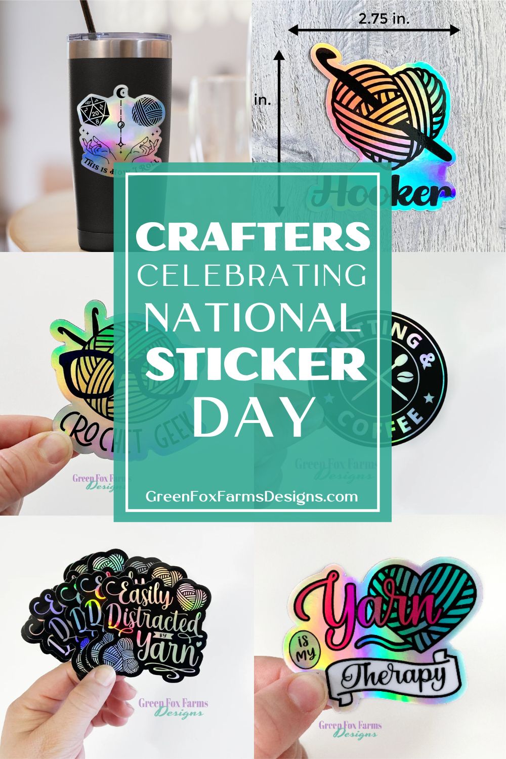 National Sticker Day for Yarn Lovers and Crafters National Sticker Day for Yarn Lovers and Crafters