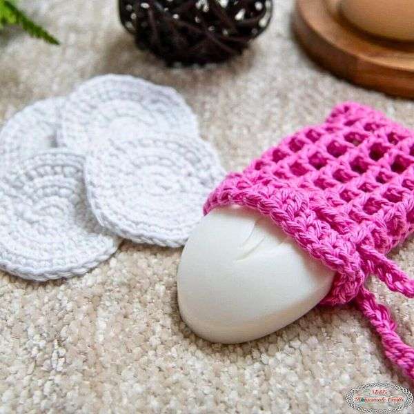 Scrubby Soap Saver bag pattern by Nicki's Homemade Crafts