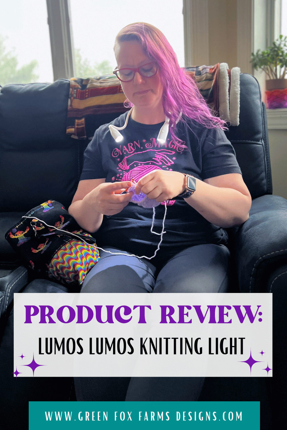 crochet lumos knitting light product review PIN 1