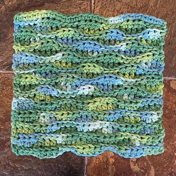 Almond Stitch Washcloth by Sandra Stitches