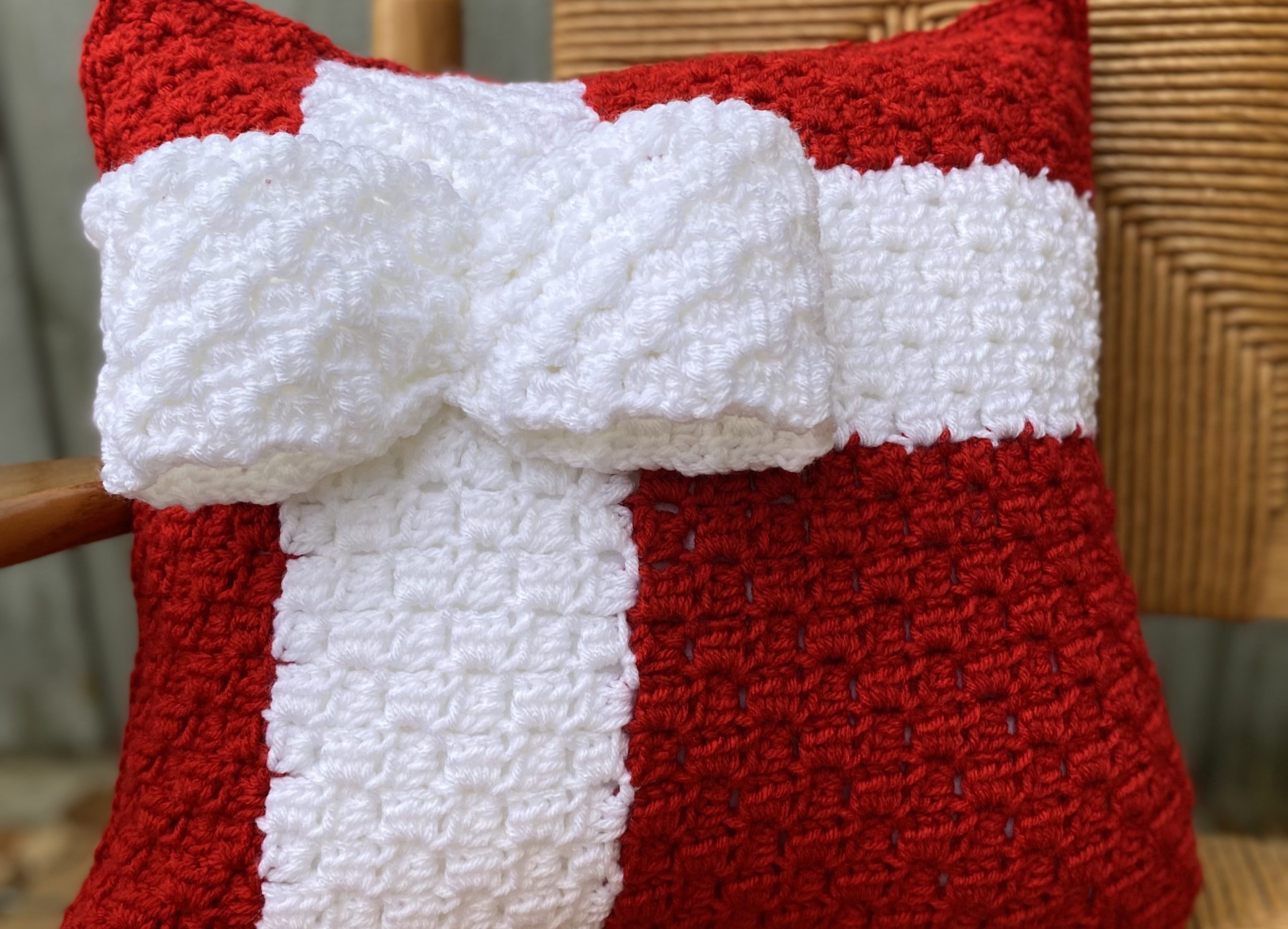 Christmas Gift Pillow by Ambassador Crochet