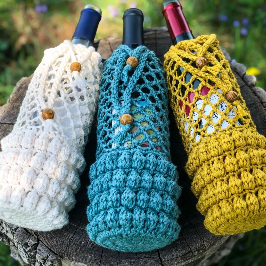 Crochet WineTote bySpottedHorseDesignCo