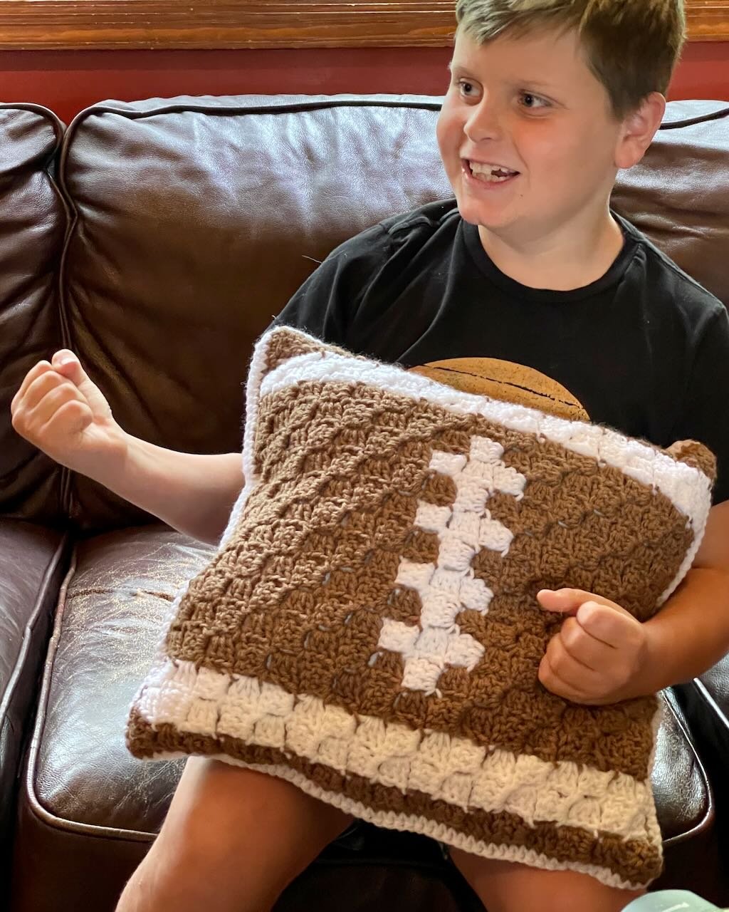 I Love Football Crochet Pattern by Madame Stitch