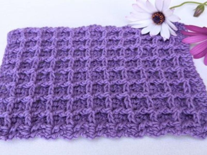 Waffle Stitch Washcloth by My Crochet Space