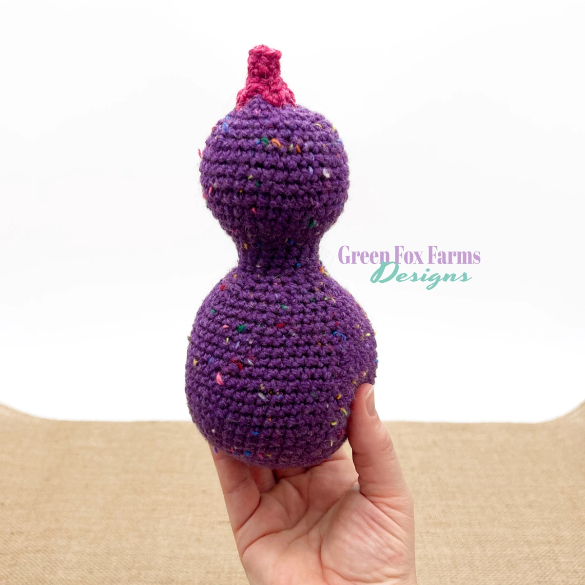 crochet Harvest Spirit Gourds and Pumpkin Crochet Pattern by Green Fox Farms Designs © 2024 Bottle Gourd