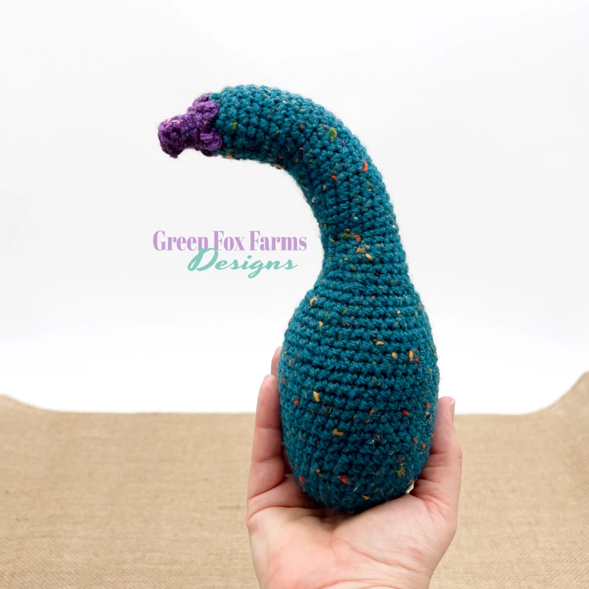 crochet Harvest Spirit Gourds and Pumpkin Crochet Pattern by Green Fox Farms Designs © 2024 Crookneck Squash