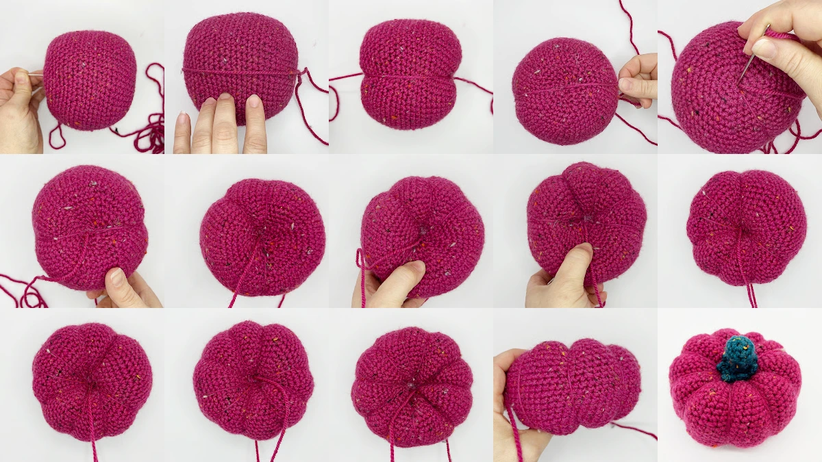 crochet autumn crown shaping tute blog