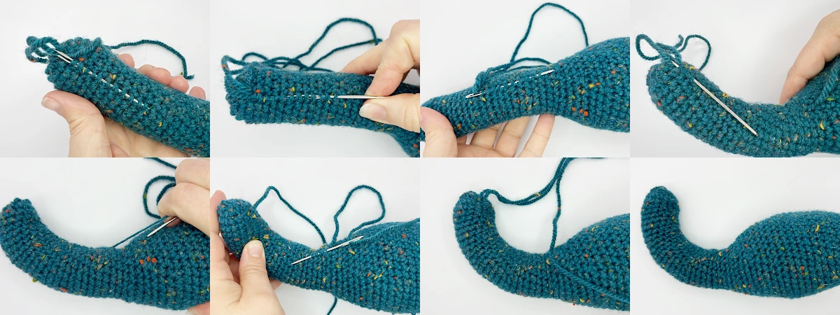 crochet crookneck neck curve tute blog
