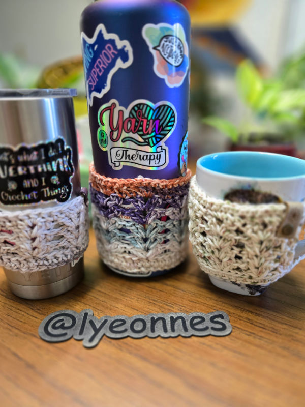crochet elixir crochet cup cozy pattern test ilea