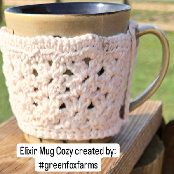 crochet elixir crochet cup cozy pattern test mikki
