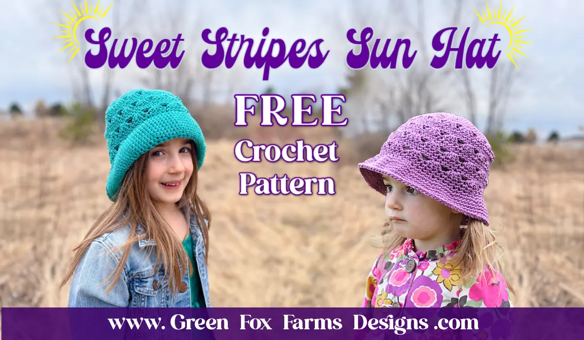 Free Crochet Sun Hat Pattern For Summer Beach Fun! • Green Fox