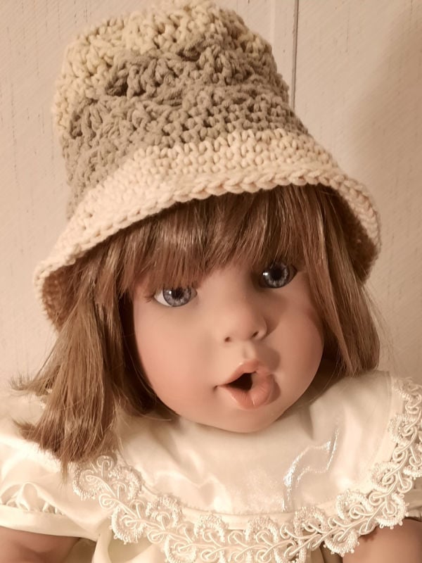 crochet ss sunhat Beverly 0 6 months