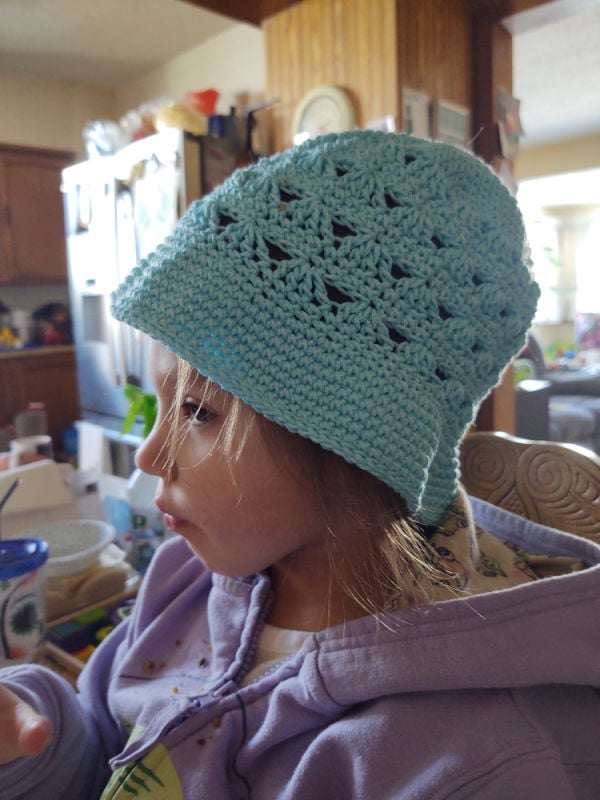 crochet ss sunhat Gail child