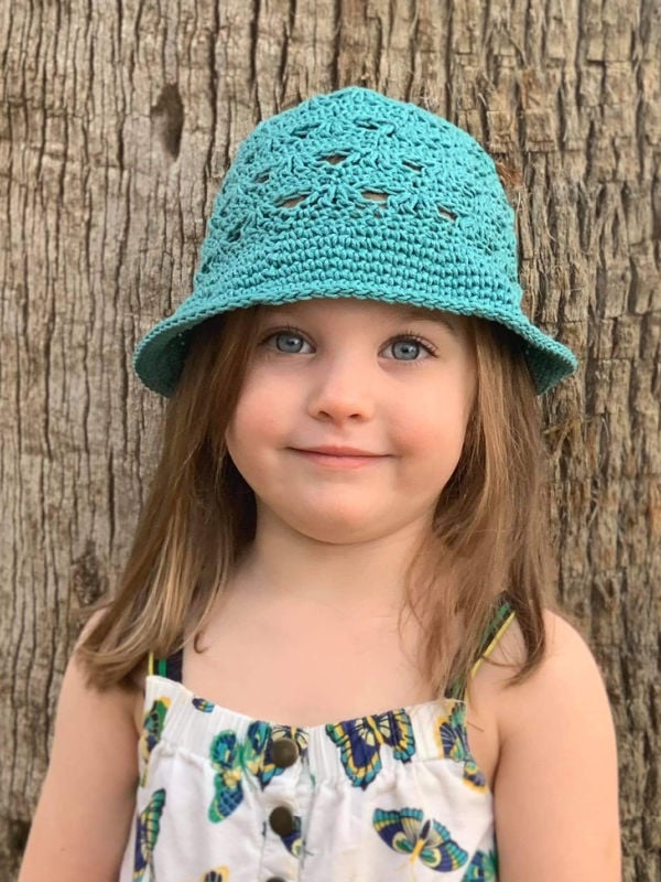 crochet ss sunhat Kristie toddler