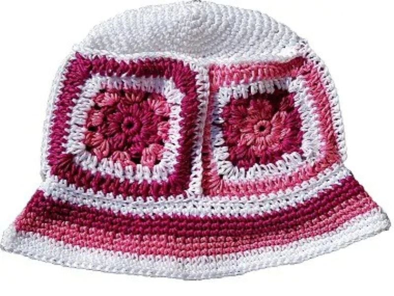 Crochet Rasberry Ripple Bucket Hat by Jeras Jamboree
