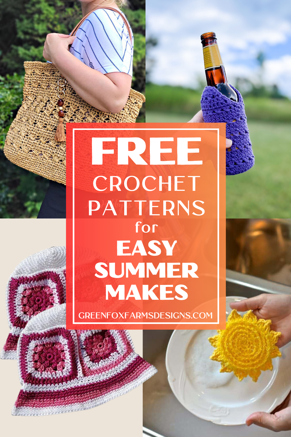 Easy Summer Crochet Projects Quick Free Patterns Easy Summer Crochet Projects Quick Free Patterns by Green Fox Farms Designs
