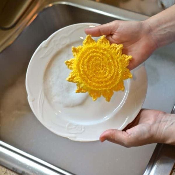 Sunshine Scrubby Free Crochet Tutorial by A Crocheted Simplicity