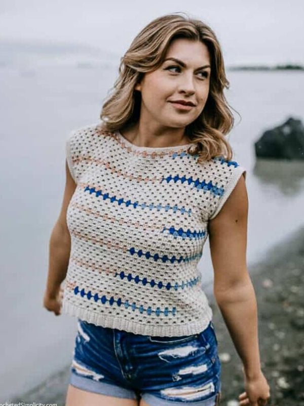 Womens Granny Stitch Top Crochet Pattern by A Crocheted Simplicity.jpg