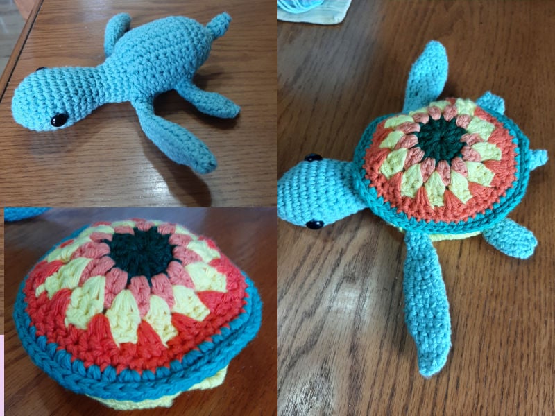 crochet B calli turtle test cheryl