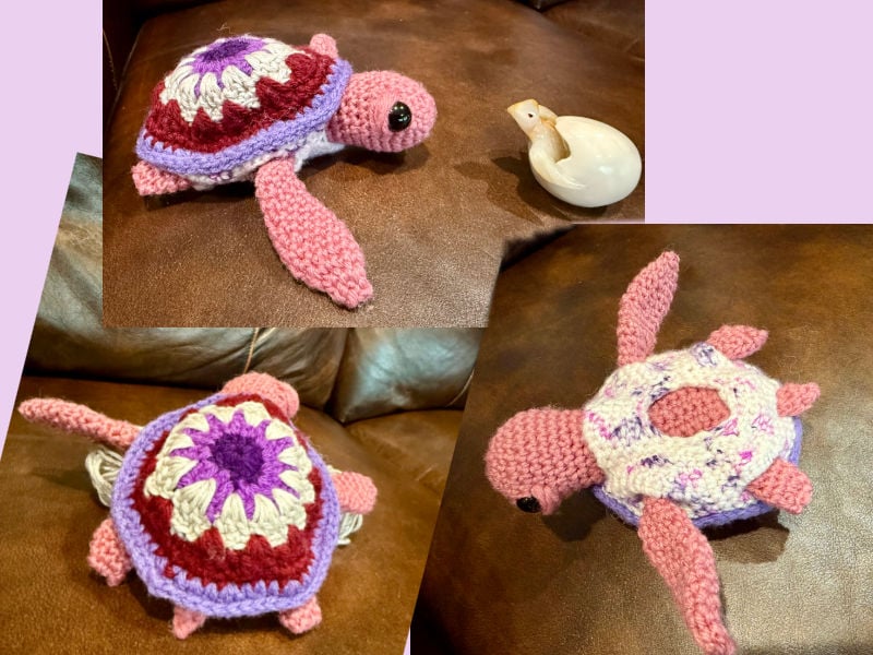 crochet B calli turtle test collene