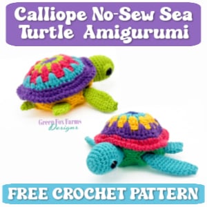 crochet Calliope No Sew Sea Turtle TN