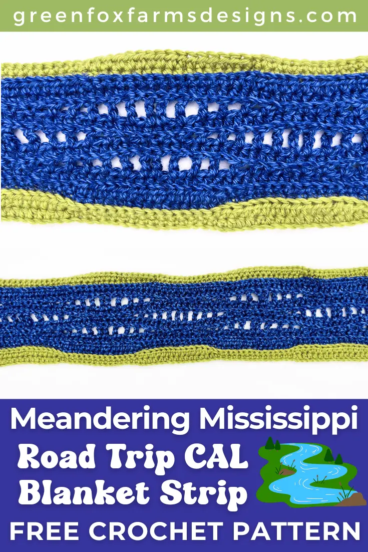 crochet Mississippi River Free Blanket Pattern Strip Road Trip CAL GFFD PIN 13