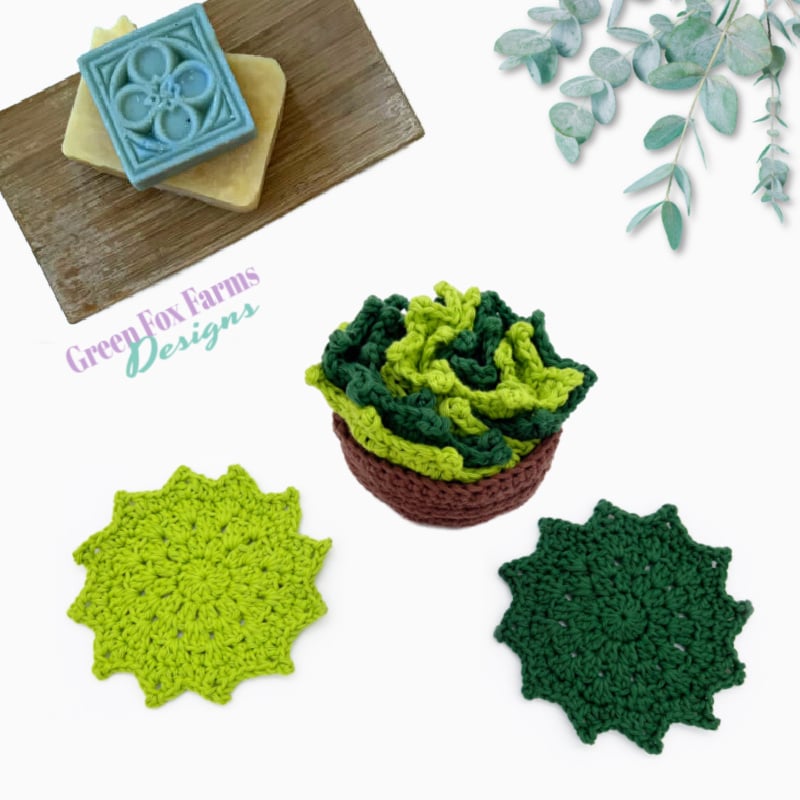 Puff Stitch Reusable Cotton Face Scrubbies by Sarah Maker