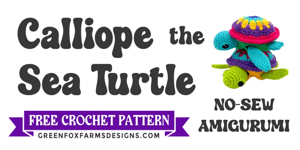 crochet calliope sea turtle blog graphic