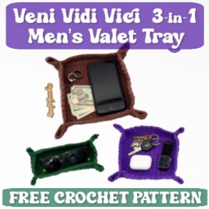 crochet mens valet tray TN