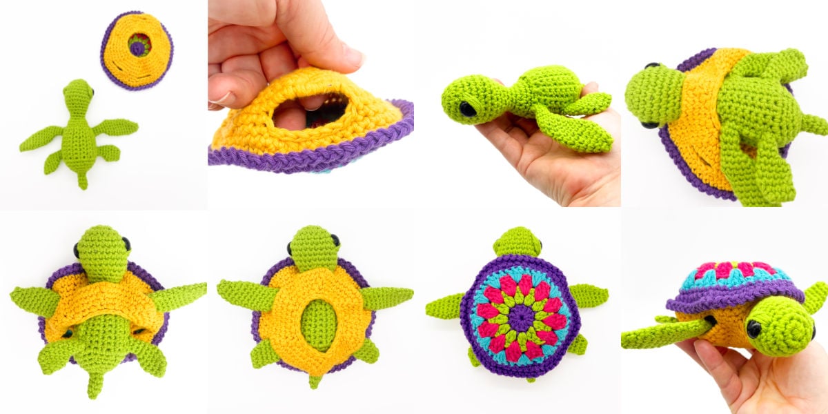 crochet turtle in shell tute web