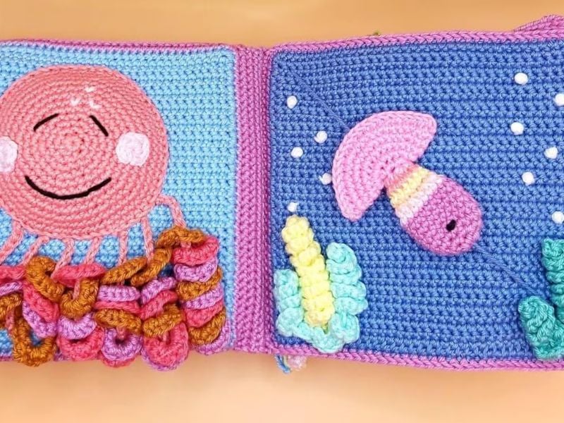 Busy Activity Kids Sensory Book Crochet Pattern etsy