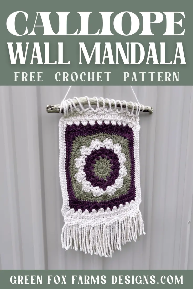crochet Calliope Crochet Mandala Wall Hanging Free Pattern by Green Fox Farms Designs PIN 12