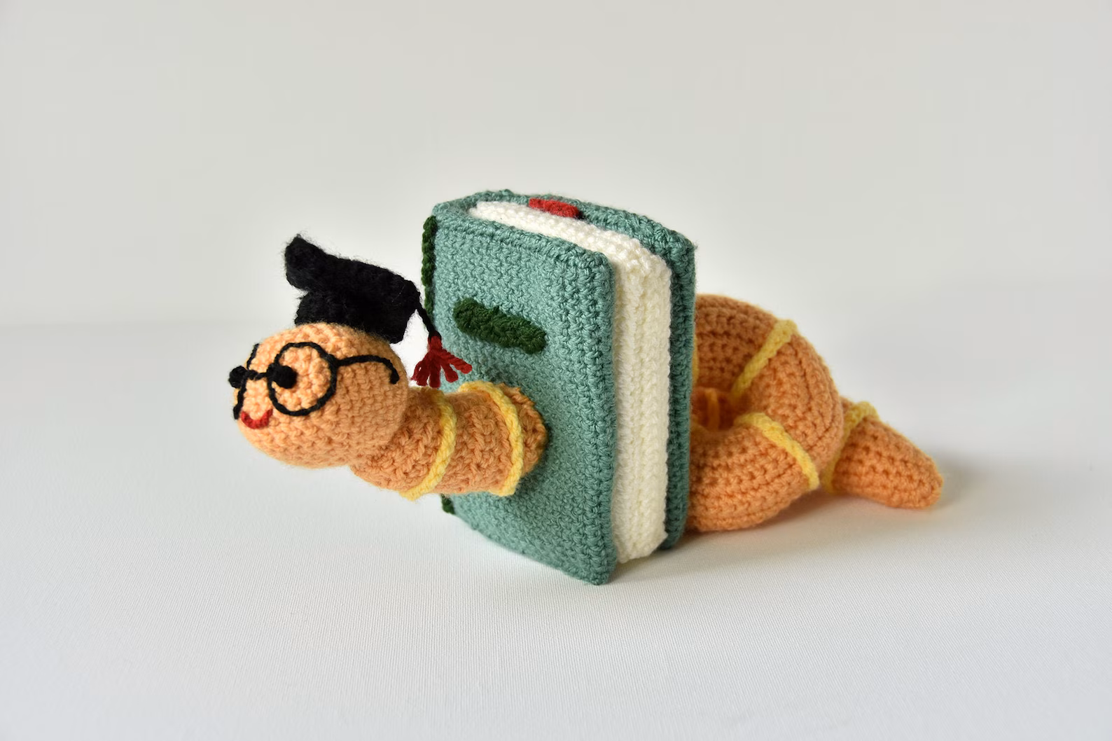 Cute Amigurumi Bookworm Crochet Pattern etsy