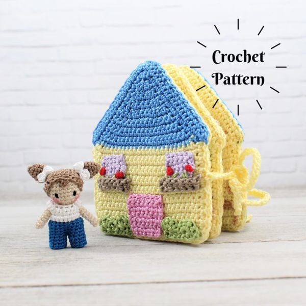 Emma and Her Dollhouse Book Crochet Pattern etsy