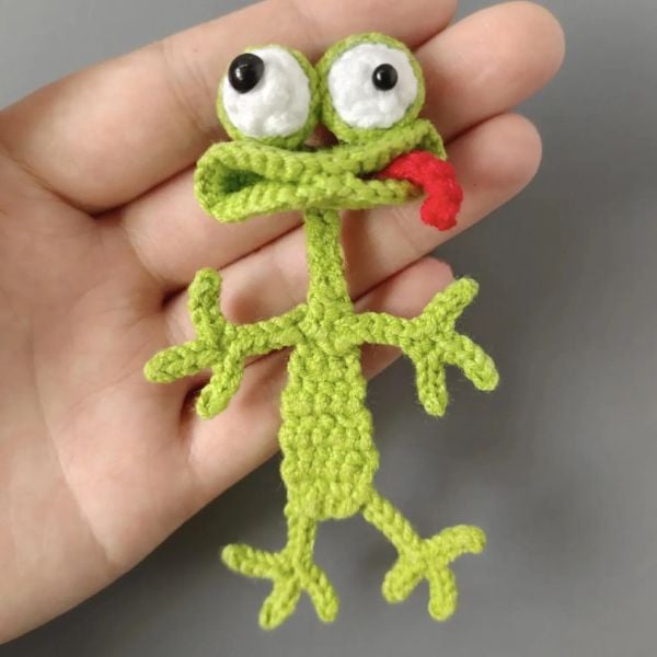 Funny Lizard Motif Bookmark Crochet Pattern etsy
